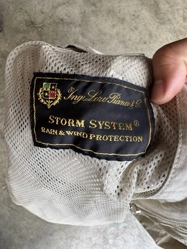 Hickey Freeman Loro Piana Storm System Wool Hooded Windbreaker Jacket Large Tan image 4