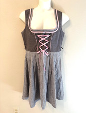 Landhaus Dirndl Oktoberfest Dress women's EU size 46 gray/pink German Austrian