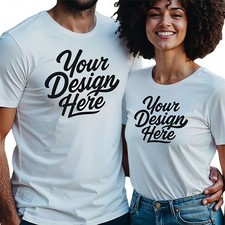 Personalized Custom Tee Add Your Text Logo Cotton Short Sleeve T-Shirt All Sizes