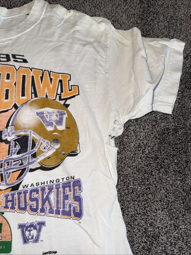VTG 90s 1995 USA Medium Washington Vs Iowa Sun Bowl Ducks T Shirt White T Shirt - Picture 5 of 10