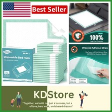 30 Pack XL Disposable Bed Pads 30x36 with Adhesive Strips, Waterproof, for Ad...