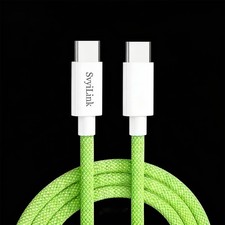 SvyiLink USB Cable PD Fast Charger USB C to C Braid C C Green