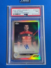 2022 Topps Chrome F1 Carlos Sainz Auto Refractor PSA 9
