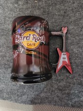 Tasse à bière Hard Rock Cafe Dallas céramique Stein 16 oz avec poignée vintage