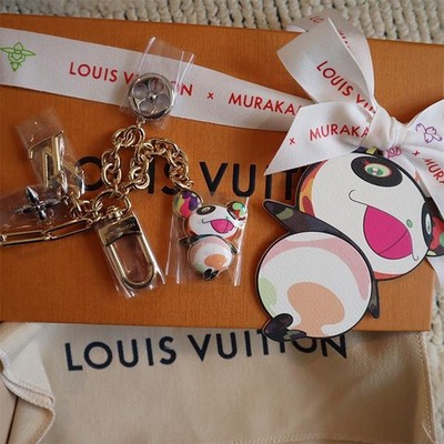 AUTH Louis Vuitton x Takashi Murakami LV x TM key chain super flat