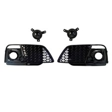 Sto&szlig;stangengitter SET Sport Schwarz glanz passt f&uuml;r Audi Q5 FY 2017-2020 S-Line
