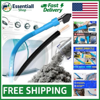 Efficient 2-Piece Dryer Vent Cleaning Kit - Lint Brush & Vacuum Hose Attachment