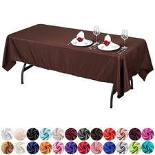 60x102" Polyester Rectangular Tablecloth Wedding Catering Table Linen Decoration