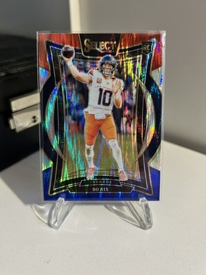 2024 Panini Select Football - Bo Nix - Broncos Rookie Red & Blue Shock SP