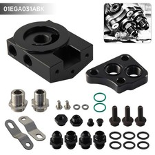 Engine Oil Cooler Sandwich Plate Adapter For Toyota Lexus V8 1uz 2uz 3uz Black