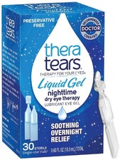 TheraTears Nighttime Therapy Lubricant Eyedrops for Dry Eyes, 30 ct