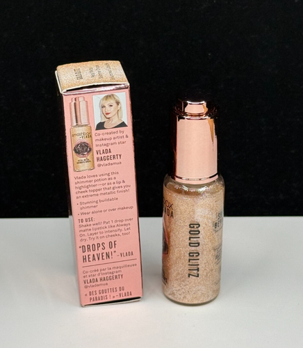Smashbox + Vlada Petal Metal Shimmer Drops 0.34 oz #GOLD GLITZ New In Box - Picture 2 of 7