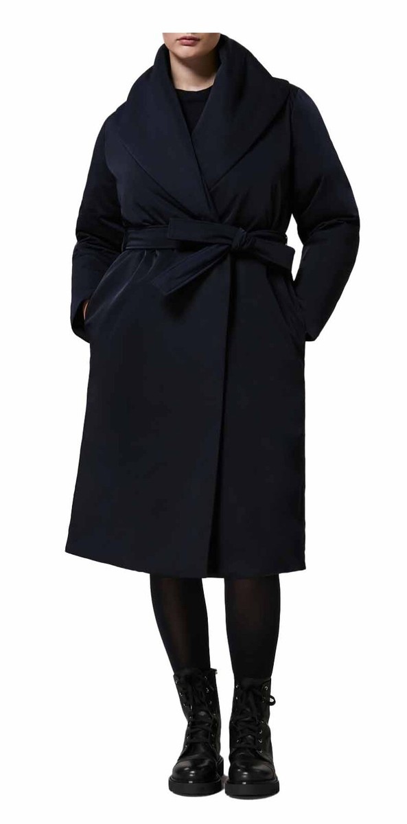 イタリア高級ブランドMARINA RINALDI ブラック ロングコート 23 イタリア高級ブランドMARINA RINALDI ブラック ロングコート 23