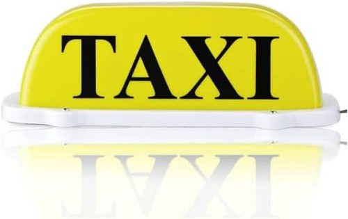 Taxi Sign USB Rechargeable Battery Taxi Top Light Roof Driver Sign with Magnetic - Picture 4 of 10