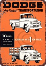 1949 Dodge Truck D Model Ad Vintage Reproduction Metal Sign 8 X 12