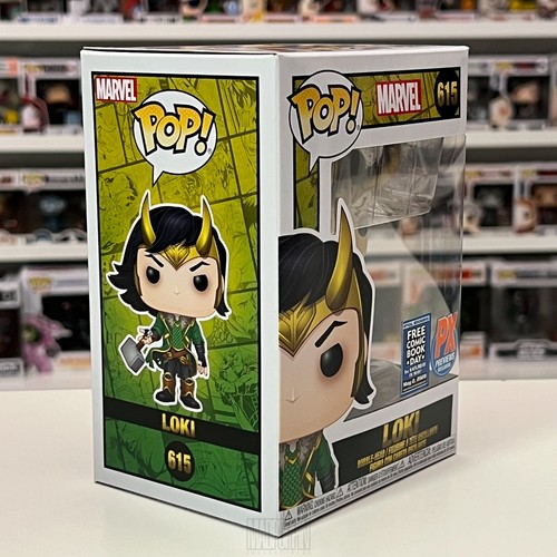 Funko Pop Marvel Loki Holding Mjolnir PX Gratis Día del Cómic Exclusivo 615 - Imagen 6 de 8