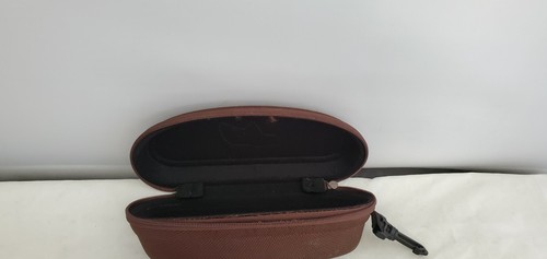 Maui Jim Textured Brown Semi-Hard Zipper Sunglass Eyeglass Case Belt Clip - Picture 3 of 4