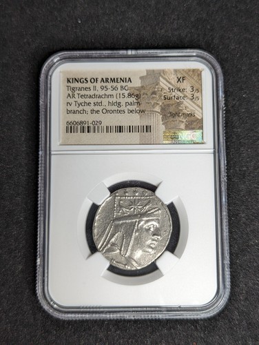 Kings of Armenia AR Tetradrachm NGC XF 6606891-029 Ancient Coin - Picture 9 of 12