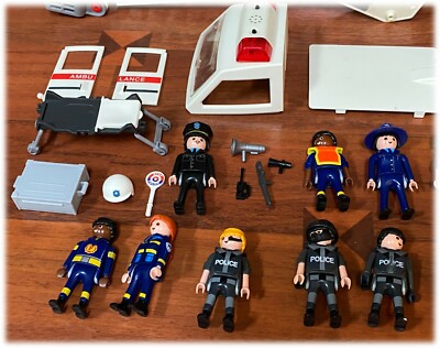 PLAYMOBIL 5682 5681 Rescue Ambulance Emergency Fire EMT Pieces