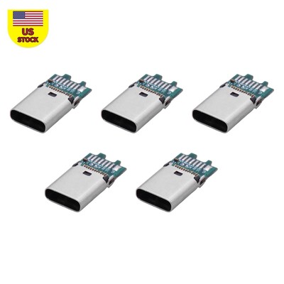 5pcs 3-5V Type C USB 3.1 24Pin Female Jack PCB USB Connector Breakout PCB e