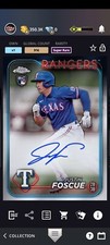 Topps Bunt 24 Chrome '24 Justin Foscue Rookie Signature Super Rare DIGITAL