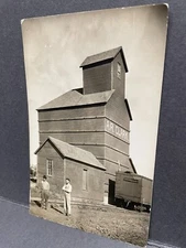 Coats, Kansas-A.R. Clark-Grain Elevator c1910 RPPC Real Photo Postcard