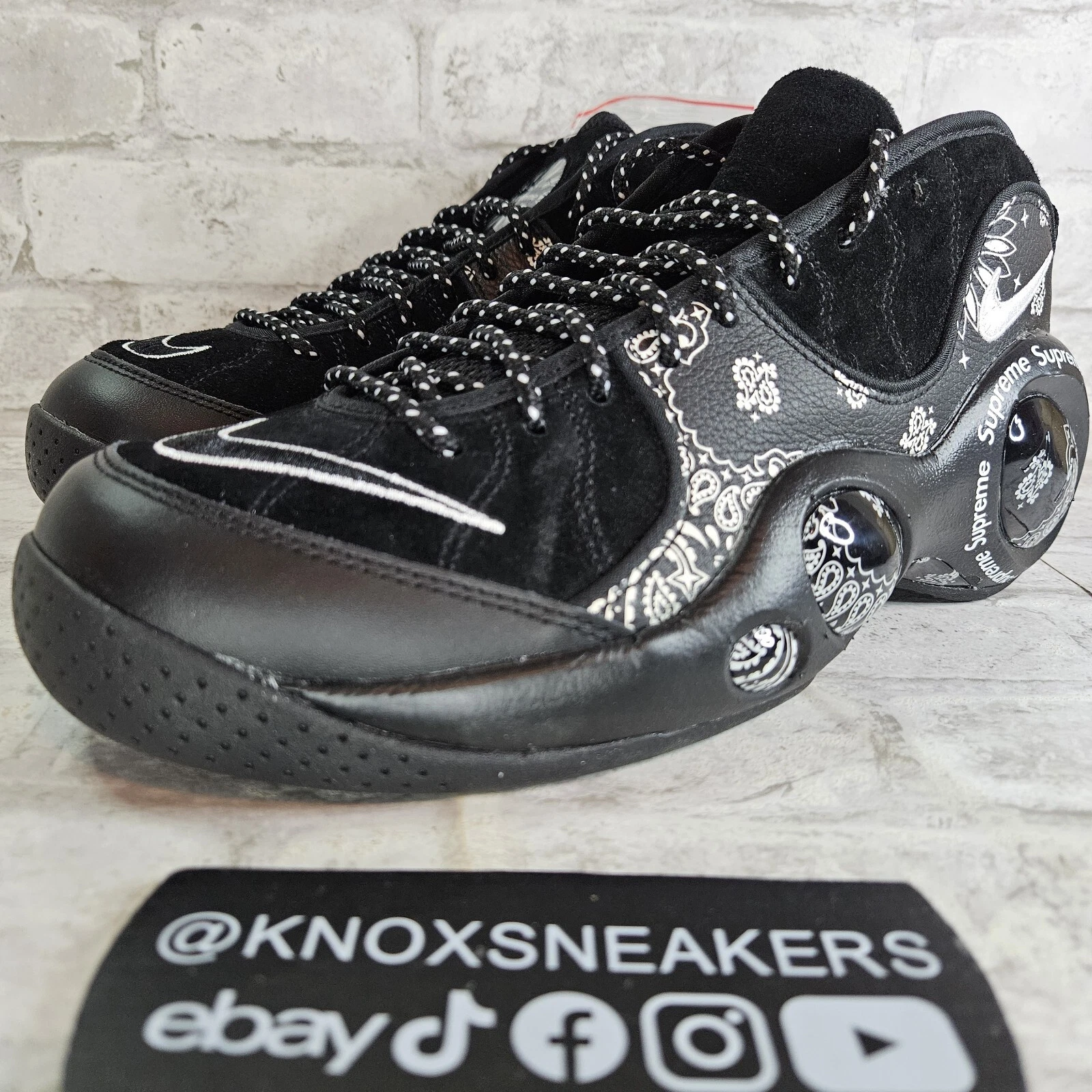 Supreme x Nike Air Zoom Flight 95 SP noir blanc DJ8604 001 homme taille 10