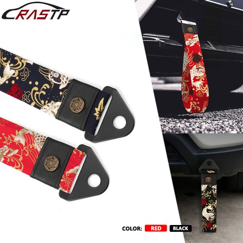 UK Car Tow Strap Front Rear Bumper Towing High-Strength Racing Sports Black Hook | UK