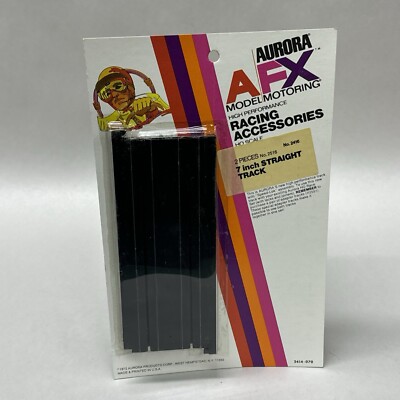 HTF - 2x Aurora Model Motoring AFX 7  Straight Track #2516 - New On Card