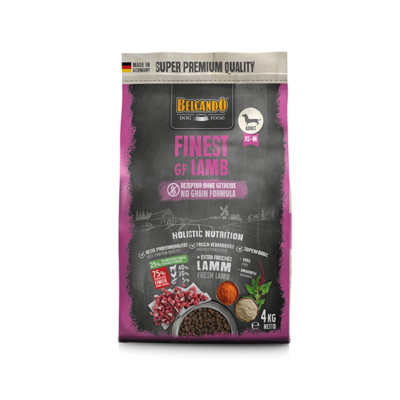 BELCANDO Finest GF Lamb 4 kg Lamm FutterTrockenfutter für Hunde Getreidefrei