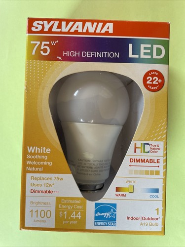 75W LED Glühbirne SYLVANIA 3459085 ~ A19 ~ dimmbar warmweiß ~ 2 Stück