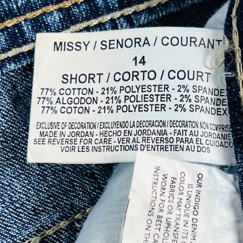 Gloria Vanderbilt Straight Leg Womens Jeans 14 Short Blue Stretch Dark Wash - Picture 4 of 9