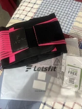 NWT Letsfit Workout Waist Trainer Belt for Women Tummy Toner Pink & Black Small.