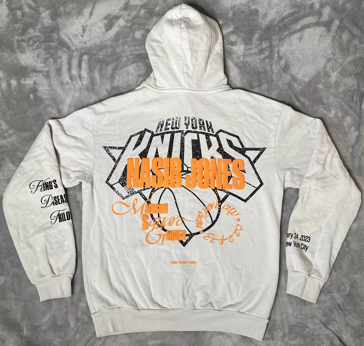 Rare NY Knicks x Nas Hoodie MSG One Night Only, Size Large NWOT/NWD