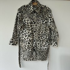 Allsaints Suzie Leo Leopard Print Denim Jacket. Uk 8