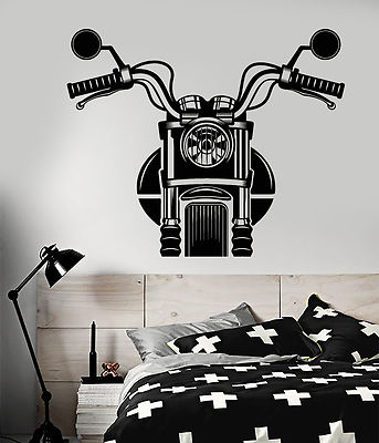 Vinyl Wall Decal Motorcycle Biker Speed Racer Bike Stickers (1531ig) | eBay