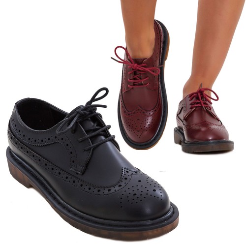Scarpe donna mocassini stringati francesine parigine oxford anfibi GI-9933  | eBay