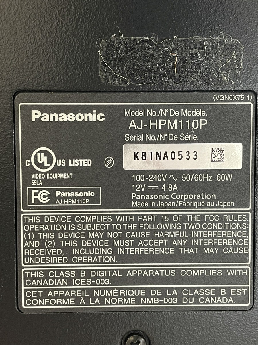 Panasonic AJ-HPM110 P2HD Portable Rec/Player #AJ-HPM110 | eBay