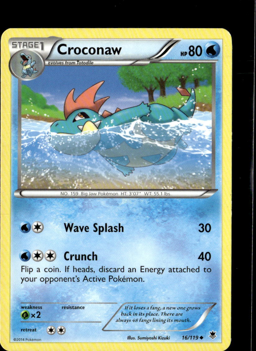 Pokemon Croconaw 16/119 Phantom Forces Non Holo Uncommon