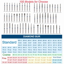 50*Dental Diamond Burs Ball Round for High Speed Handpiece Medium FG 1.6mm BR SA