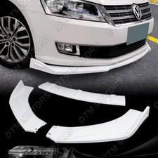 Painted White Front Bumper Protector Body Splitter Spoiler Lip 3PCS Universal