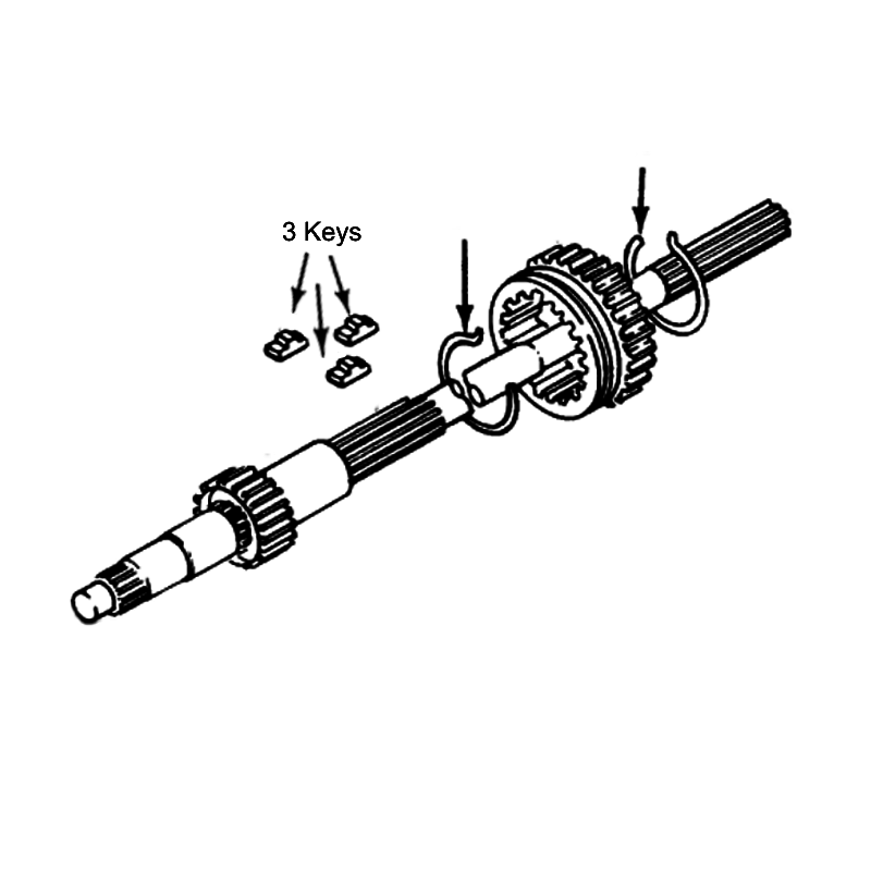 T5 World Class 1-2 Synchro Spring & Key Kit for WC T-5 Ford Chevy