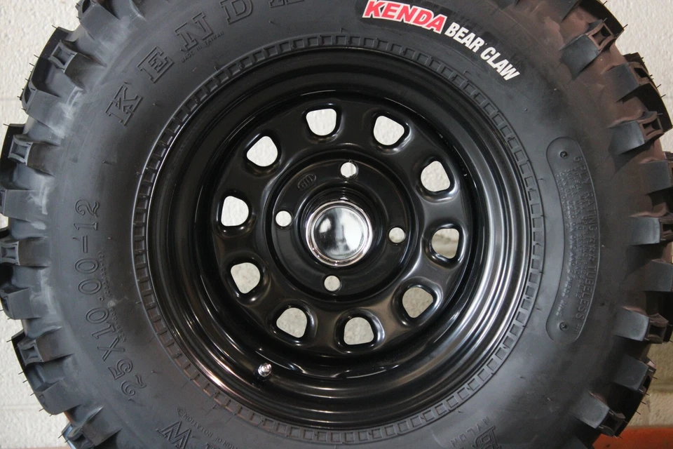 YAMAHA BIG BEAR 400 SRA 25" BEAR CLAW ATV TIRE ITP BLACK ATV WHEEL KIT SRAD - Image 4 of 4