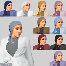 Muslim Women Hijab Hats Bonnet Head Cover Caps Cancer Chemo Islamic Beanie Arab