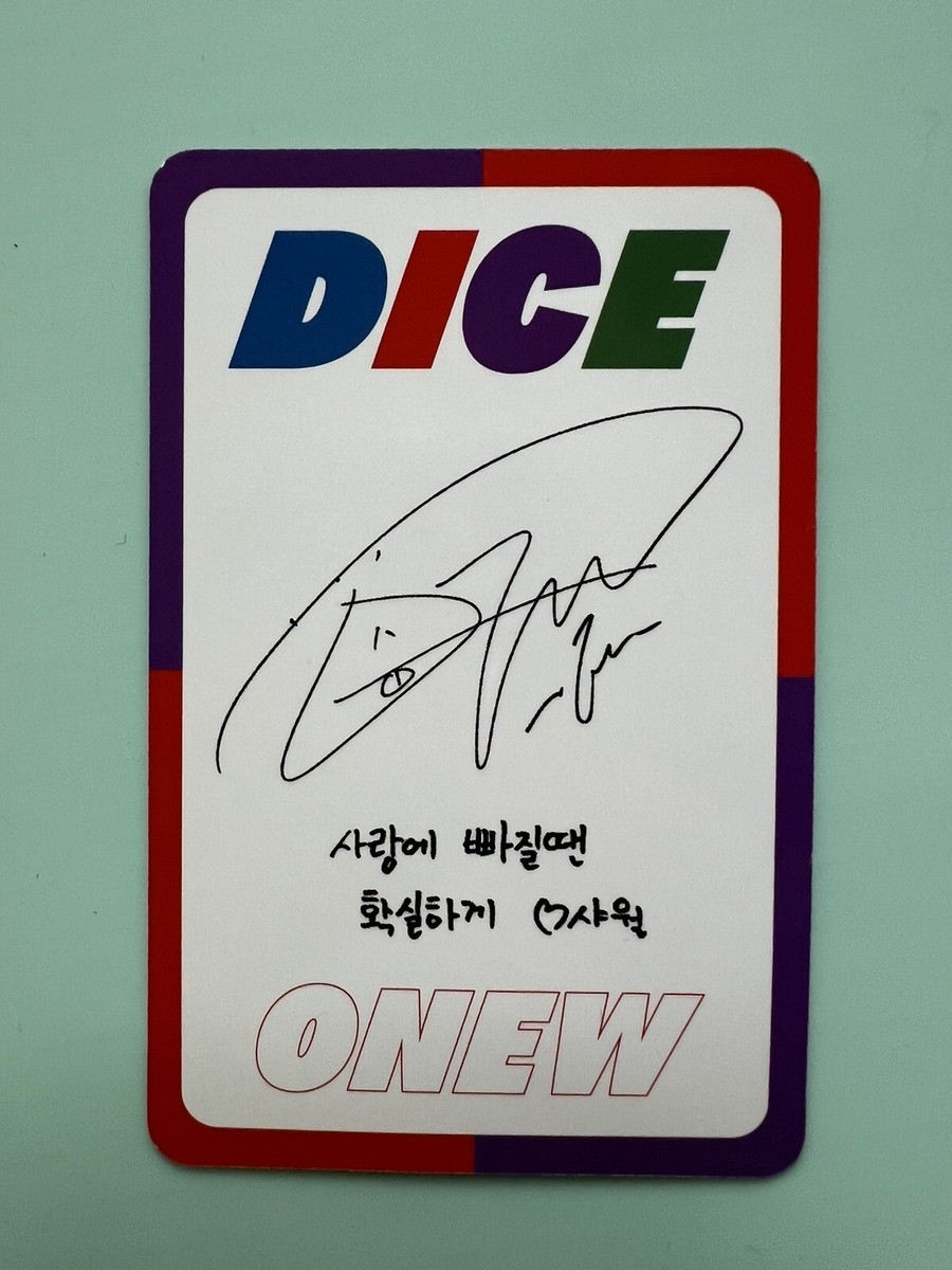 Onew Dice Photocard + Special Card | eBay
