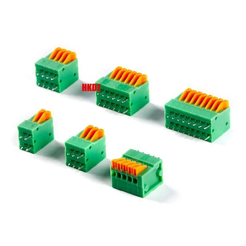 Screless Terminal Block Connector KF141V/R 2~8 Pin2.54mm Pitch PCB Mount Spring - Image 3 of 4
