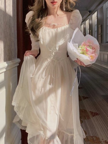 Casual Long Sleeve Midi Dress 