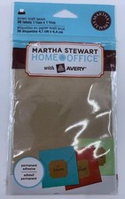 Martha Stewart Home Office Brown Kraft Labels 36 Labels 1 5/8" x 1 3/4" Avery