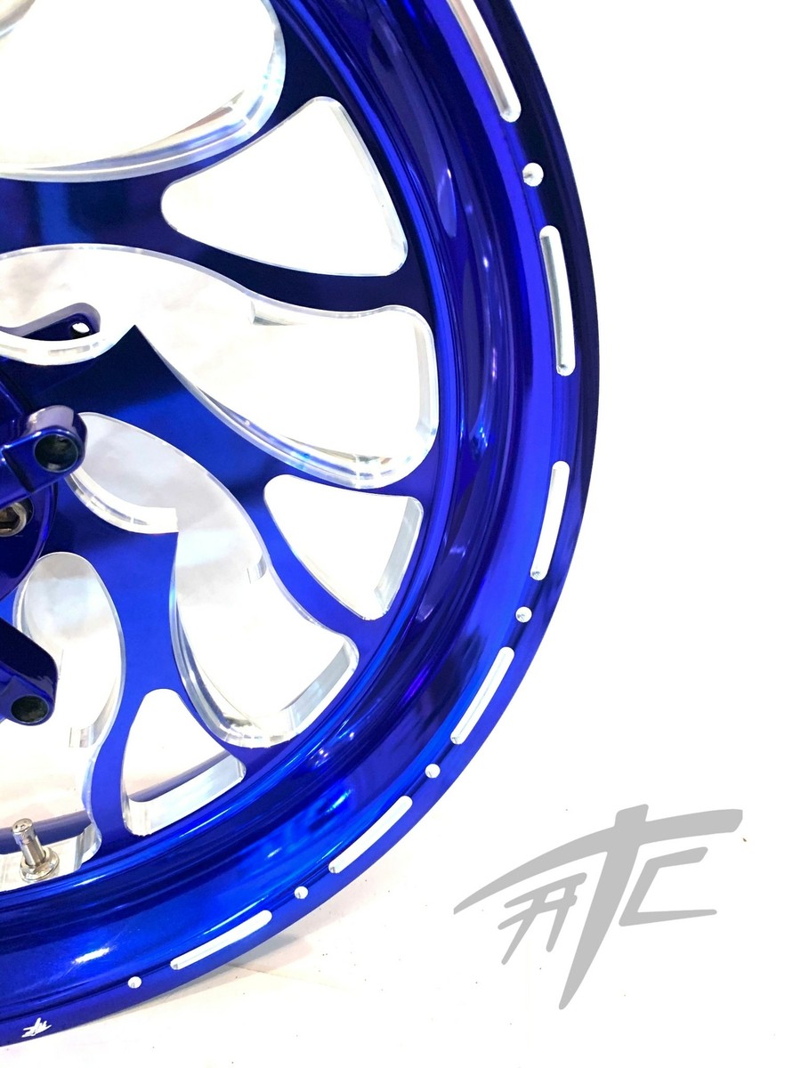 ZX-14 300 FAT TIRE ROYAL BLUE CONTRAST HELLIAN WHEELS 06-11 NINJA