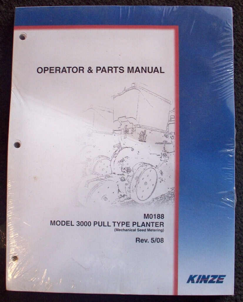 kinze-m0188-3000-pull-type-planter-operators-parts-manual-rev-5-08-ebay